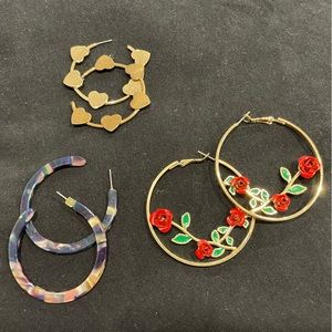 Statement hoop earrings
